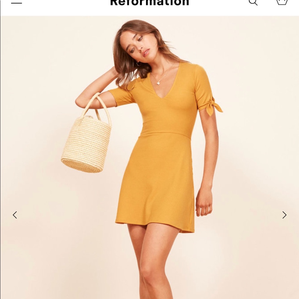 Reformation Sara sunflower dress XS
